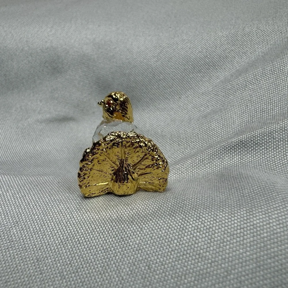Vintage Swarovski Star Collection Songbird Figurine 66024‎ Gold Crystal